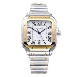 Cartier Santos 35MM Gold and Silver Automatic Watch