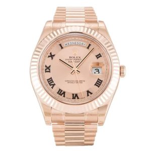 Rolex Day-Date II Rose Dial 218235 Mens 41MM