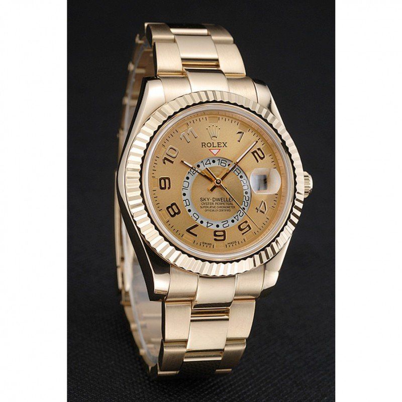 2012 Yellow Gold Rolex Sky Dweller Oyster Perpetual Special Edition 80243 Men 41MM