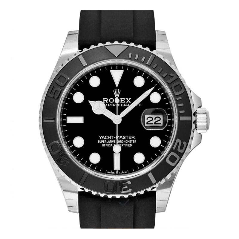 Yacht-Master 42 Automatic Black Dial White Gold Men’s Watch