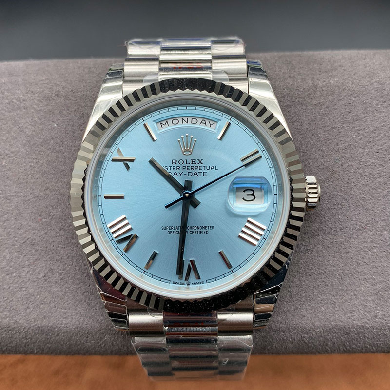ROLEX Day Date Automatic Blue Dial Platinum Men’s Watch 40MM