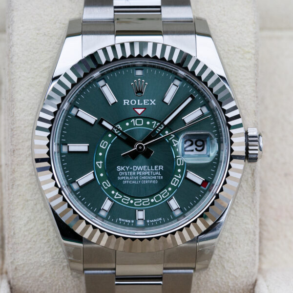 Rolex Sky-Dweller 336934 Skydweller with Mint Green Dial on Oyster