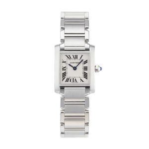 Carter Tank Francaise Small Silver Steel Ladies Watch