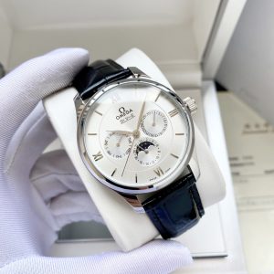 Omega De Ville 424.53.40.21.04.001 Leather strap 40mm watch