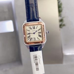 Cartier Santos 46mm Leather Strap Wristwatch